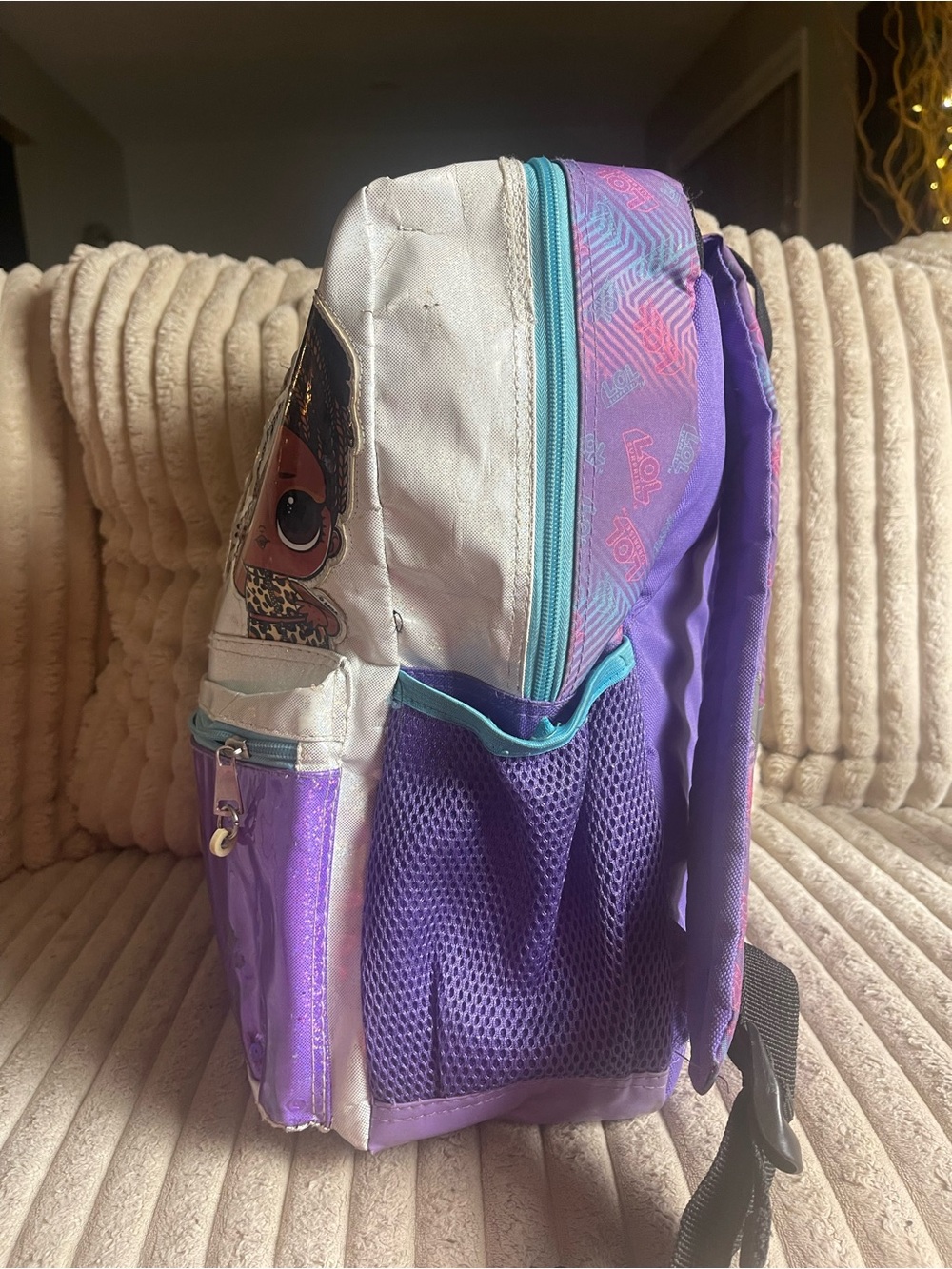LOL Surprise Be Bold Girls 16 Inch School Backpack Purple Iridescent - Picture 5 of 7